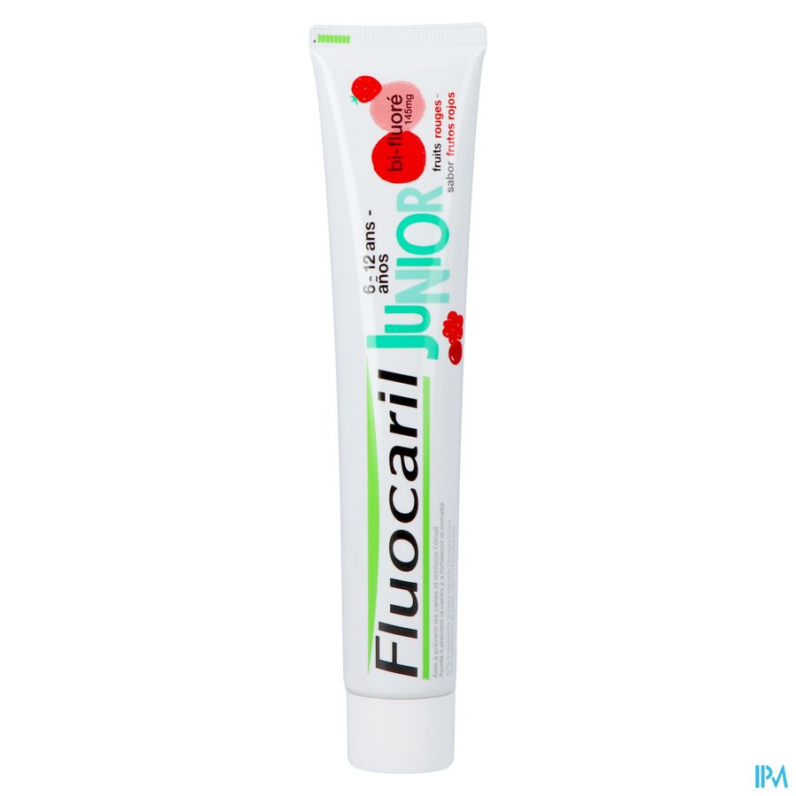 Fluocaril Tandpasta Junior Rood Fruit 75ml Nf 9