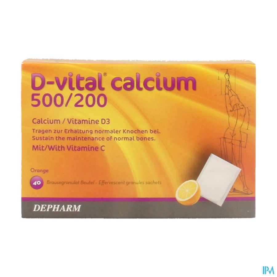 D-vital Calcium 500/200 Sinaas Zakjes 40 2