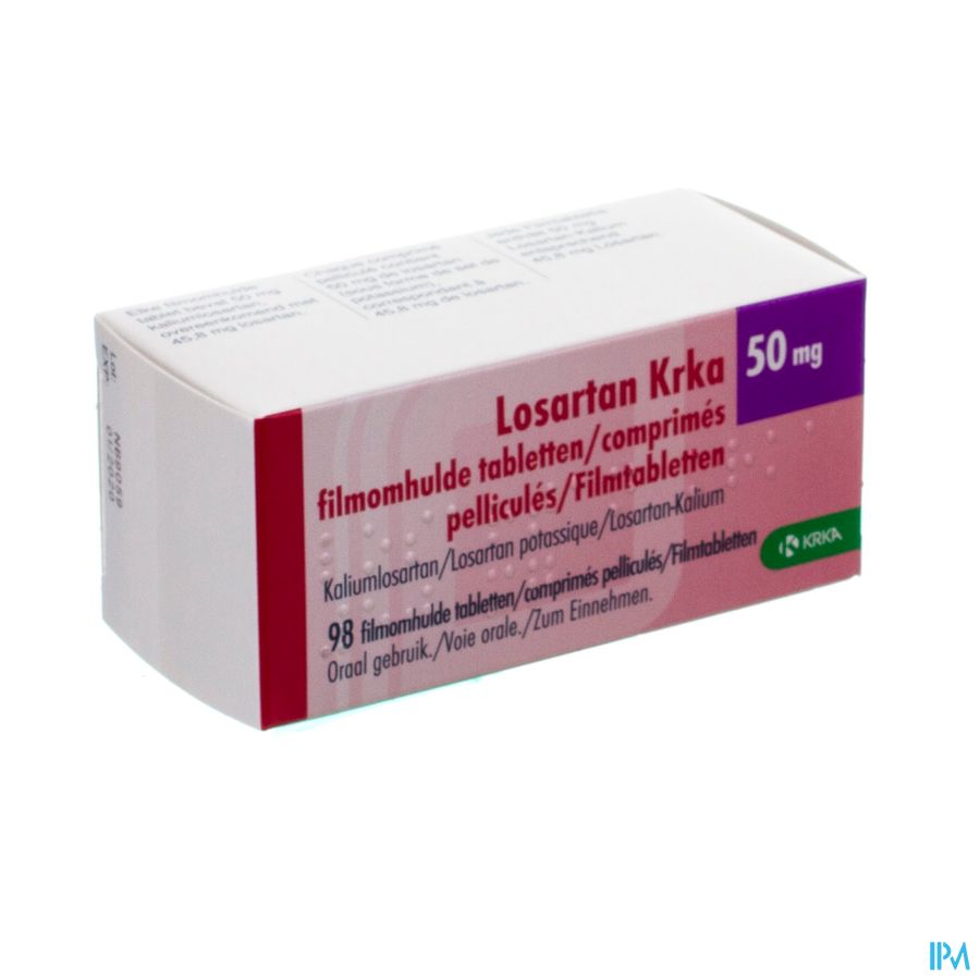 Losartan Krka 50mg Comp Pell 98 Losartan Krka 50mg Comp Pell 98