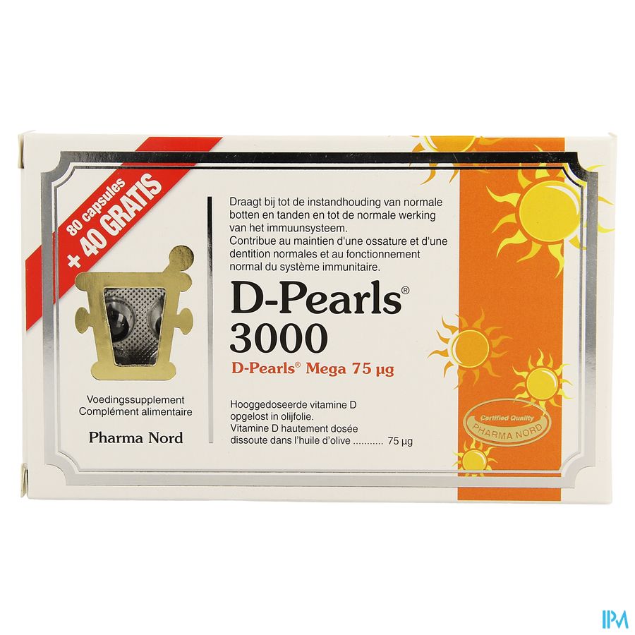 D-pearls 3000 Caps 80 + Caps 40 Promo Pack 2