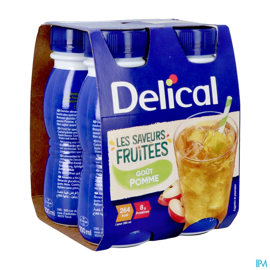 Delical Boisson Fruitee Pomme 4x200ml Delical Boisson Fruitee Pomme 4x200ml