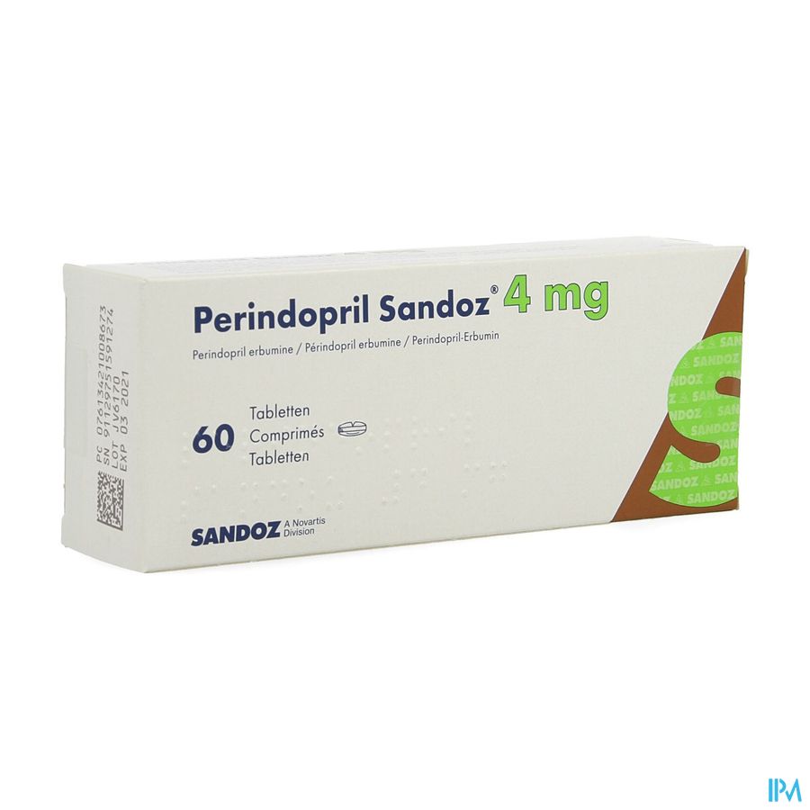 Perindopril Sandoz 4mg Sandoz Comp 60 X 4mg