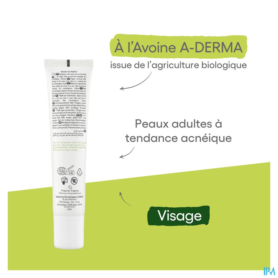 Aderma Biology Ac Perfect Fluide A/imperfect. 40ml 19