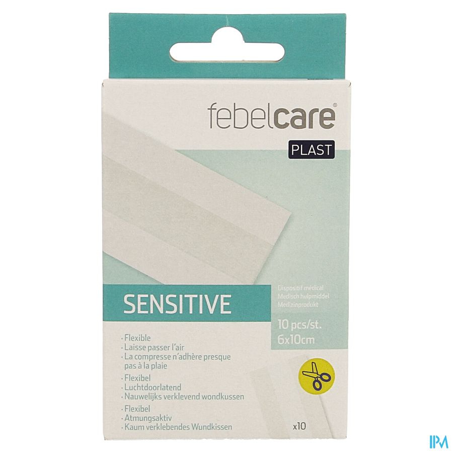 Febelcare Plast Sensitive Uncut 10x6cm 10 3