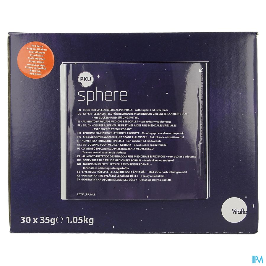 Pku Sphere 20 Rode Vruchten 30 X 35g 1