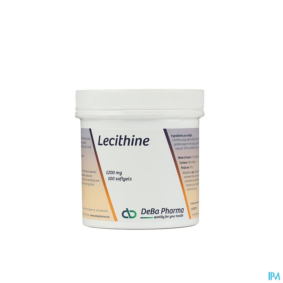 Lecithine Caps 100x1200mg Deba Lecithine Caps 100x1200mg Deba