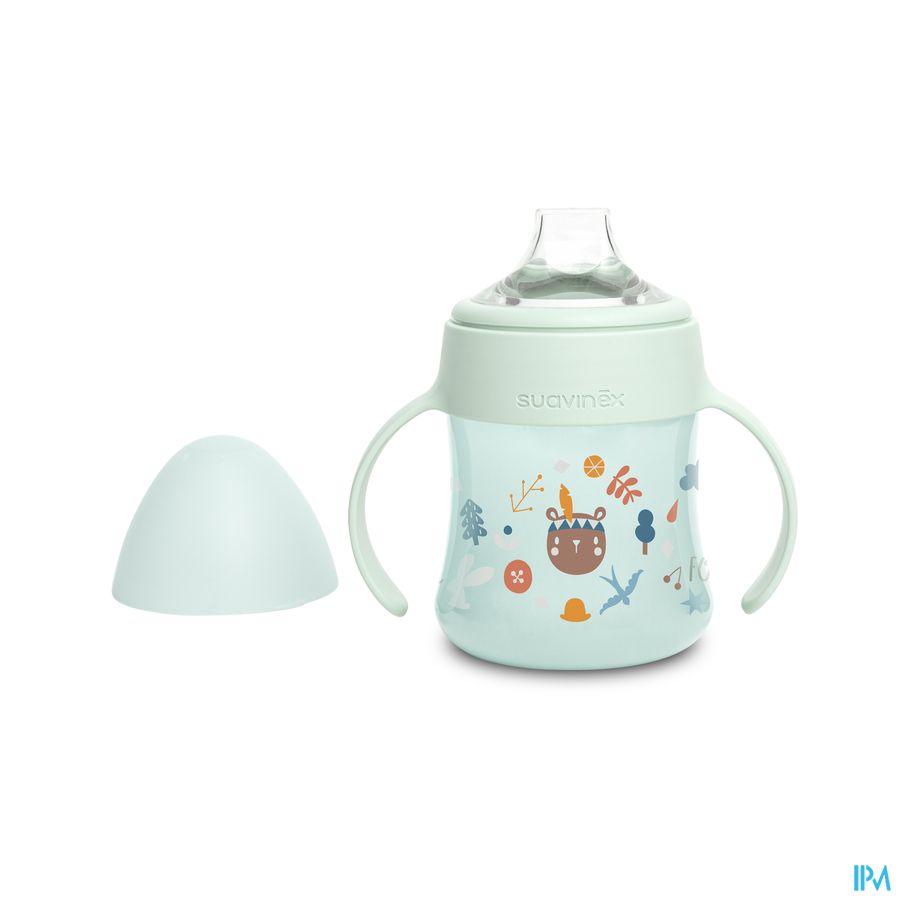 Suavinex Feeding Forest Flesje Handgr. Groen 150ml Suavinex Feeding Forest Flesje Handgr. Groen 150ml
