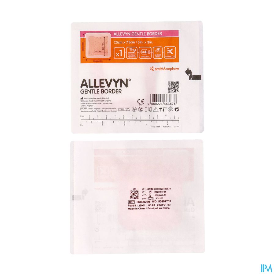 Allevyn Gentle Border Ster 7,5x 7,5cm 10 66800269 Allevyn Gentle Border Ster 7,5x 7,5cm 10 66800269