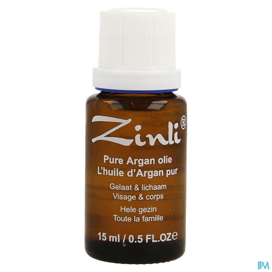 Zinli Arganolie Puur N/geraff. 15ml Zinli Arganolie Puur N/geraff. 15ml