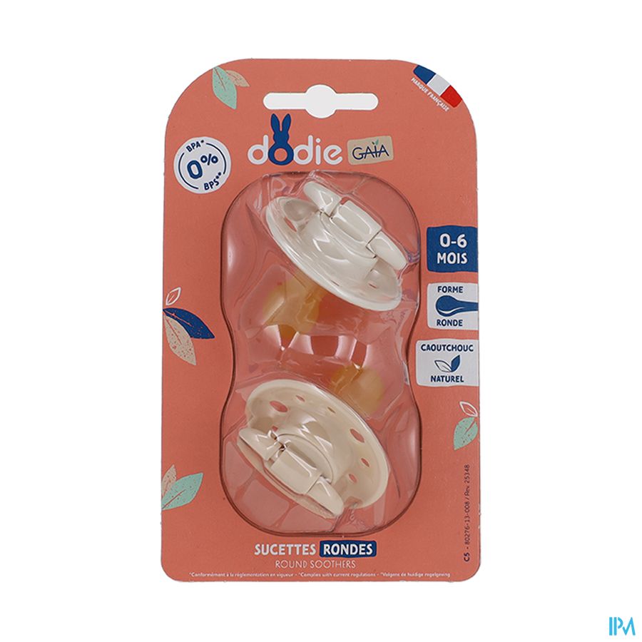 Dodie Fopspeen Rubber 0-6m Gaia Korrel Zand 2
