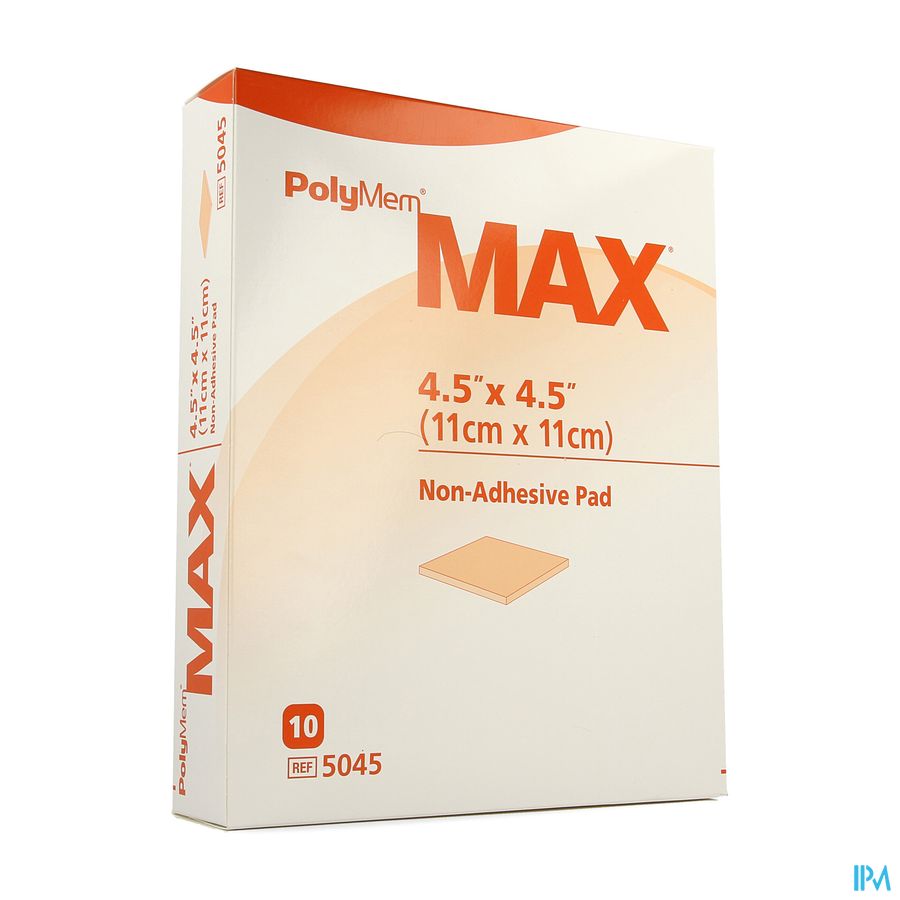 Polymem Max Pad Dressing N/adh 11x11cm 10 5045 Polymem Max Pad Dressing N/adh 11x11cm 10 5045