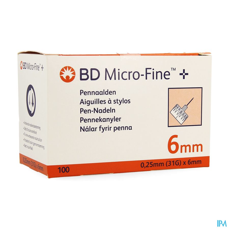 Bd Microfine Pennaalden 0,25mm 31g 6mm 100 320734
