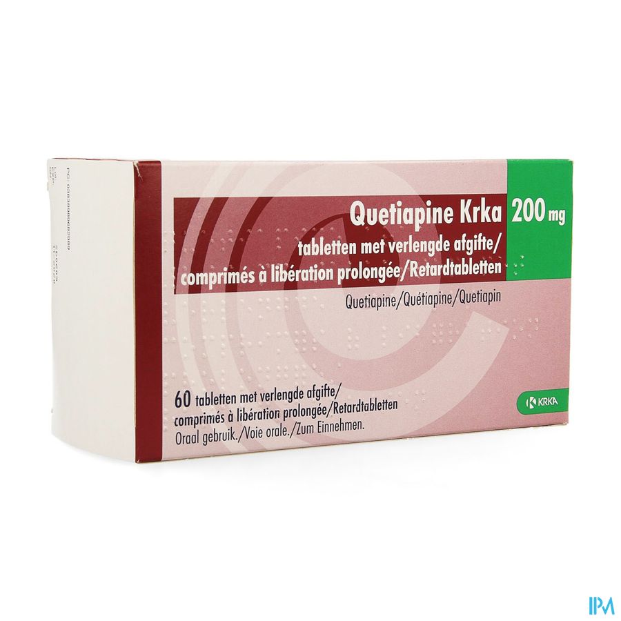 Quetiapine Krka 200mg Verlengde Afgifte Tabl 60 Quetiapine Krka 200mg Verlengde Afgifte Tabl 60