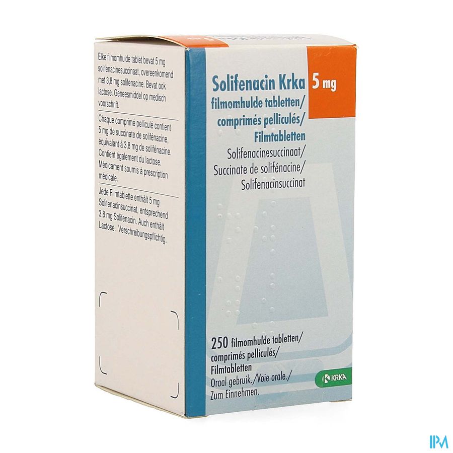 Solifenacin Krka 5mg Filmomh Tabl 250 X 5mg Solifenacin Krka 5mg Filmomh Tabl 250 X 5mg