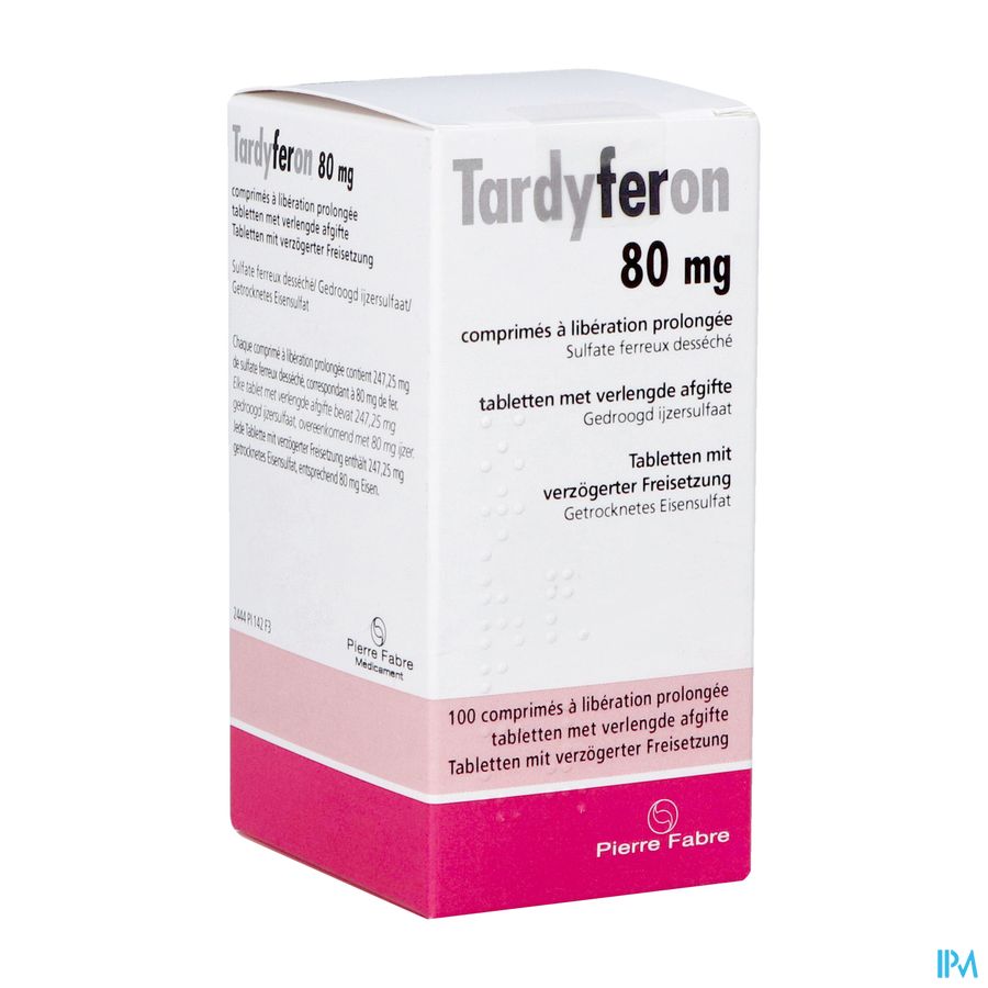Tardyferon Orifarm 80mg Comp Pell 100 Pip Tardyferon Orifarm 80mg Comp Pell 100 Pip