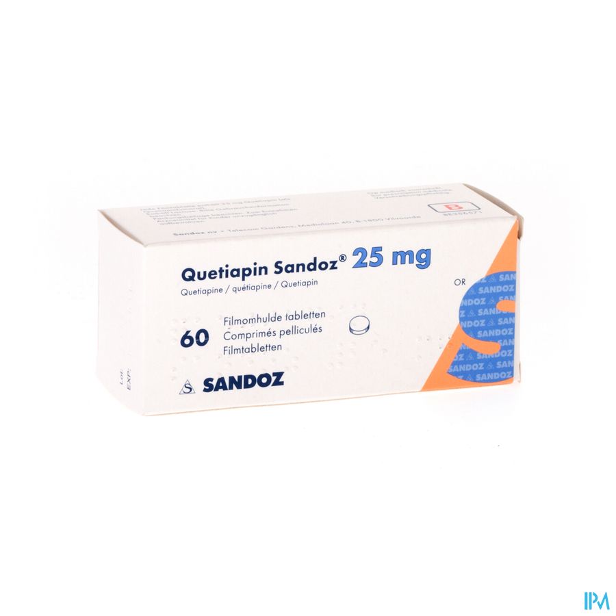 Quetiapin Sandoz Comp Enrobe 60 X 25mg 1