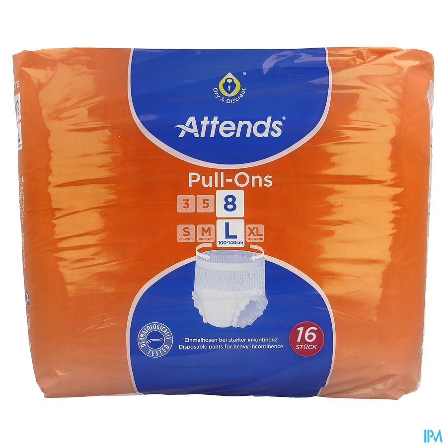 Attends Pull On 8 Slip Large 1x16 1