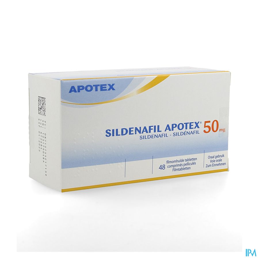 Sildenafil Apotex 50mg Filmomh Tab 48 X 50mg