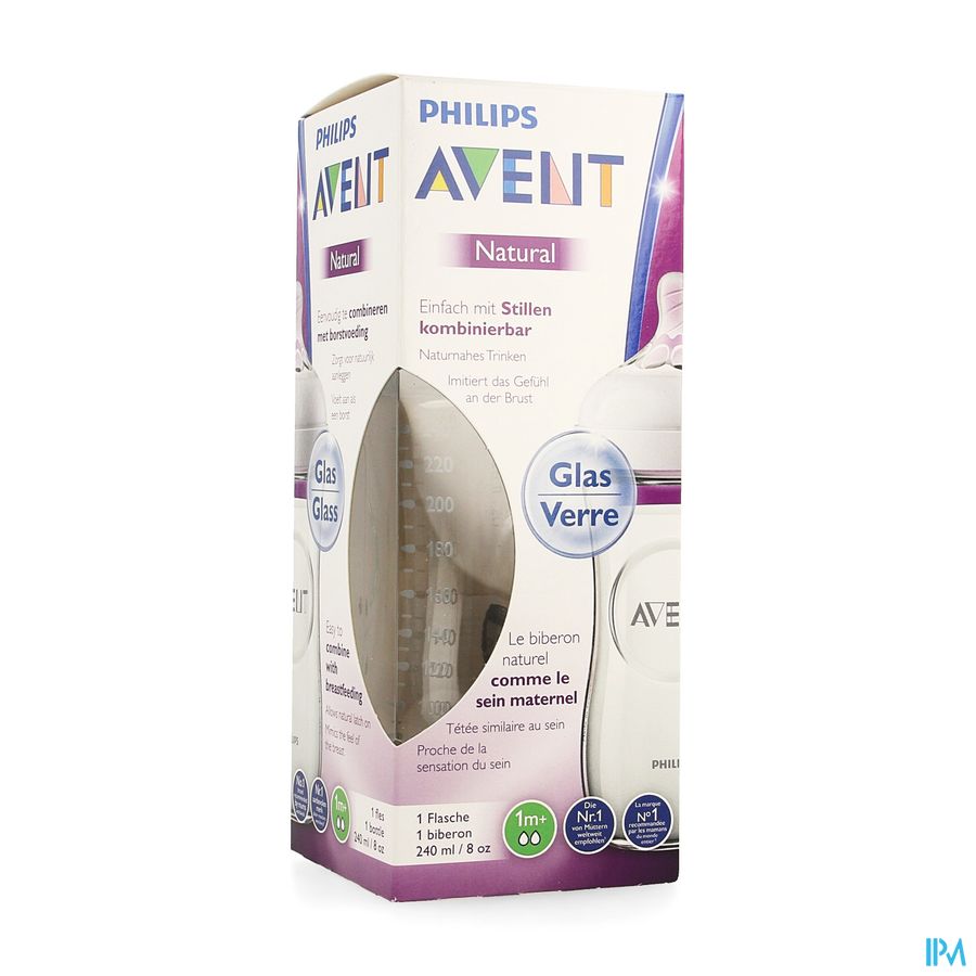 Philips Avent Natural 2.0 zuigfles 240ml Glas SCF053/17