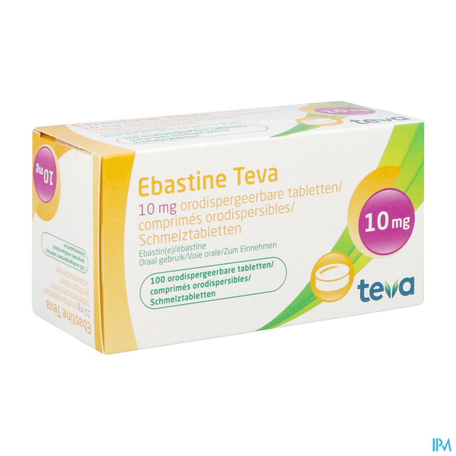 Ebastine 10mg Teva Comp Odt 100 X 10mg Ebastine 10mg Teva Comp Odt 100 X 10mg