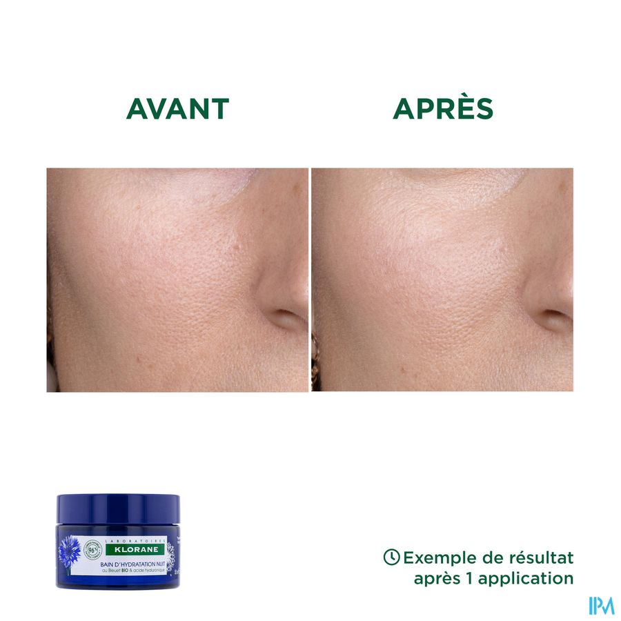 Klorane Visage Bleuet Bain Hydra Nuit 50ml 7