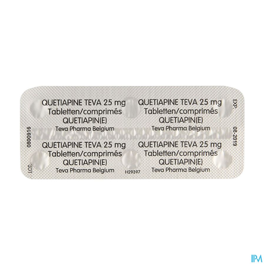 Quetiapine Teva 25mg Filmomh Tabl 60 4
