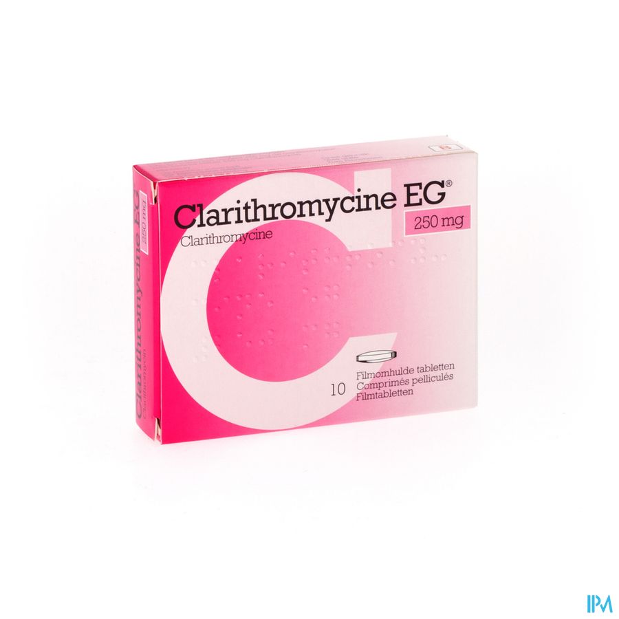 Clarithromycine EG Comp 10X250Mg Clarithromycine EG Comp 10X250Mg