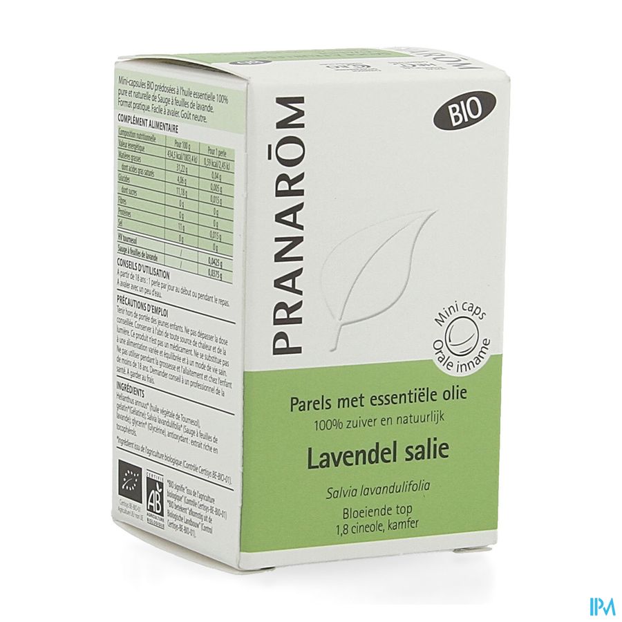 Parels Bio Lavendel Salie Ess Olie 60