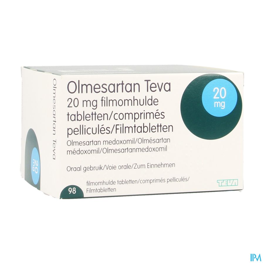 Olmesartan Teva Generics 20mg Comp Pell 98