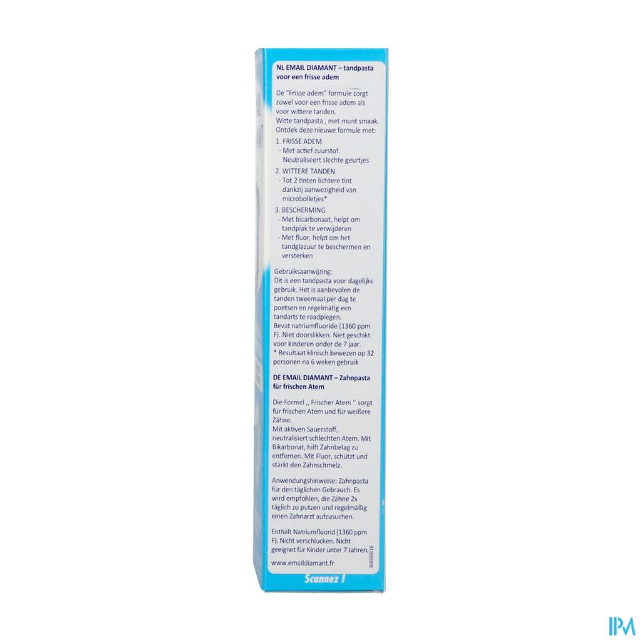 Email Diamant Dentifrice Blancheur Fraicheur 75ml 2