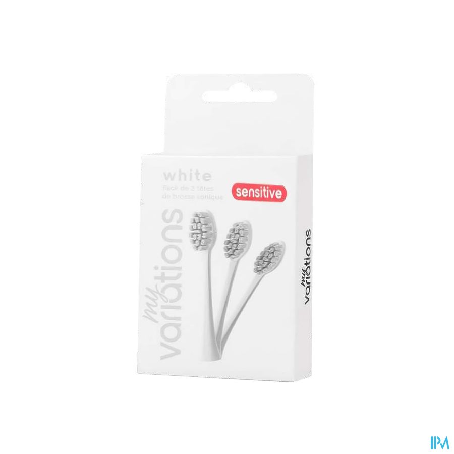 Myvariations Opzetborstels Gev.tandv.ivory White 3 Myvariations Opzetborstels Gev.tandv.ivory White 3
