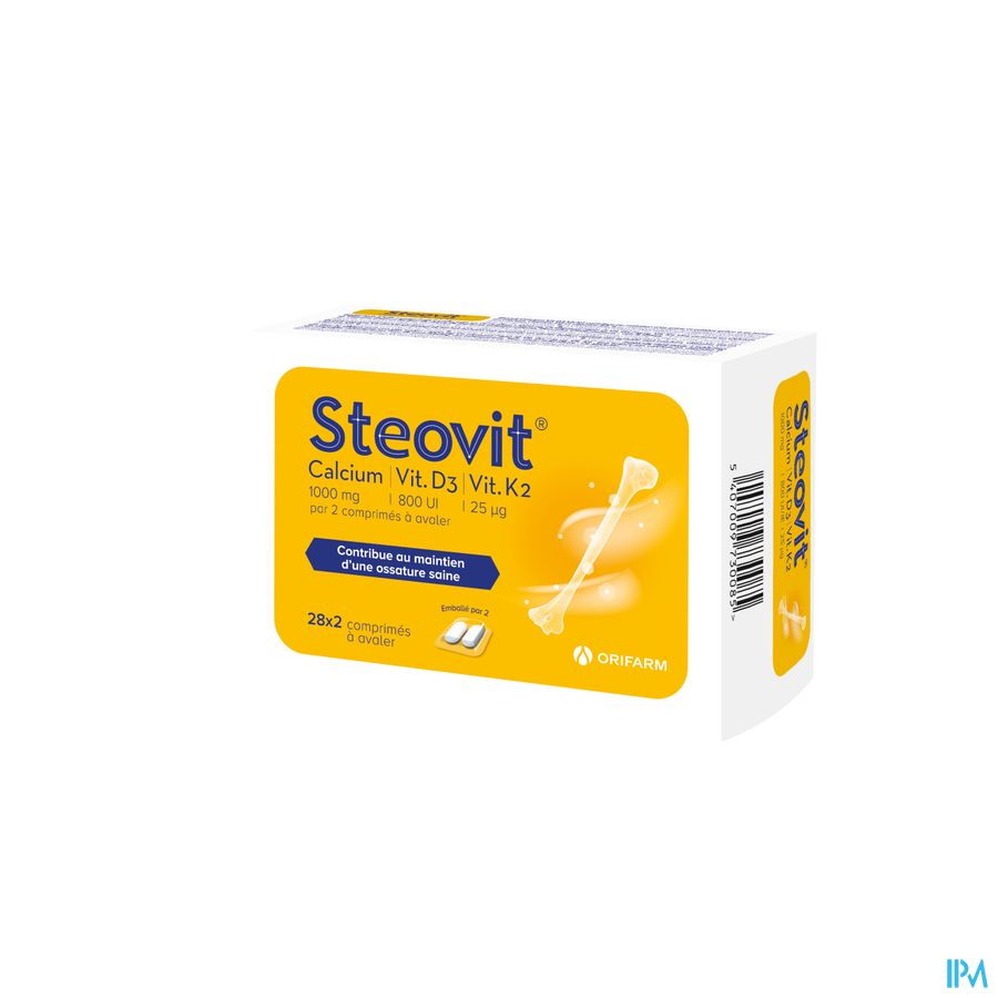 Steovit Calcium/vitd3/vit K2 1000mg/880iu Comp2x28 Steovit Calcium/vitd3/vit K2 1000mg/880iu Comp2x28