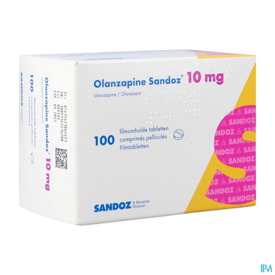 Olanzapine Sandoz 10,0mg Filmomh Tabl 100 Olanzapine Sandoz 10,0mg Filmomh Tabl 100
