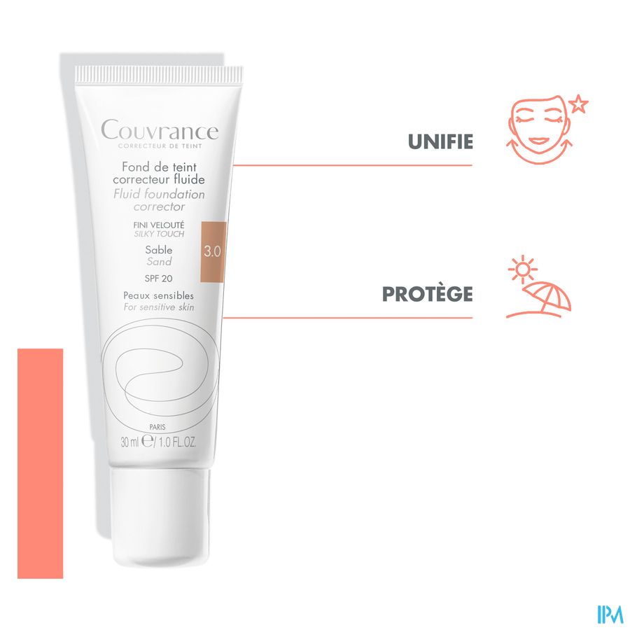 Avene Couvrance Fdt Correct. Fluide 3 Sable 30ml 7