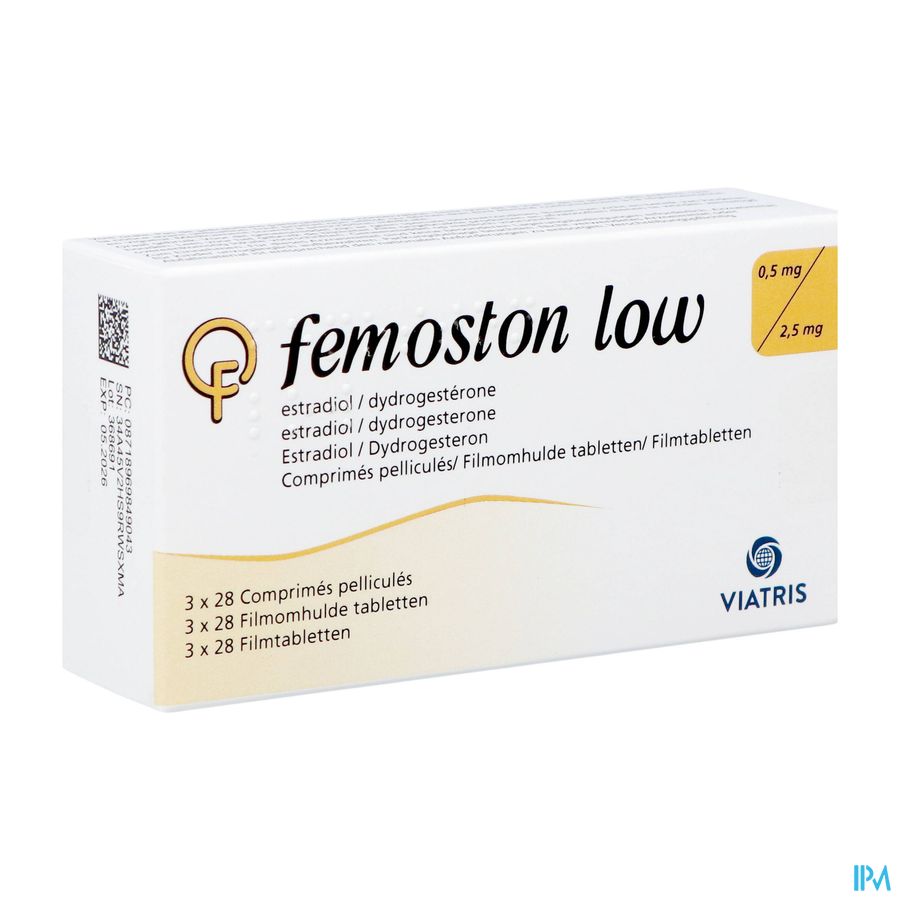 Femoston Low 0,5mg/2,5mg Orifarm Comp Pell 84 Pip Femoston Low 0,5mg/2,5mg Orifarm Comp Pell 84 Pip