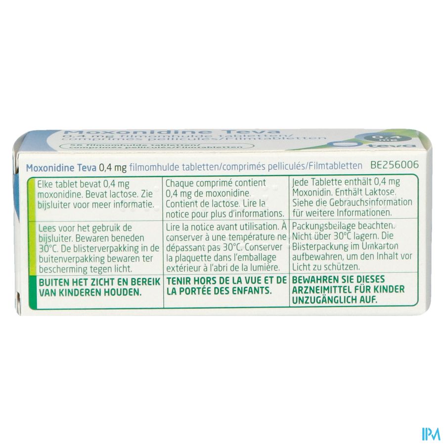 Moxonidine Teva Comp 56 X 0,4mg 5