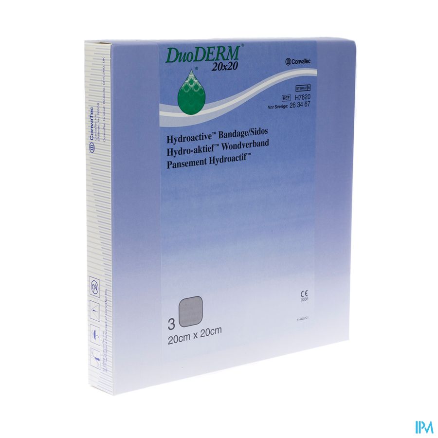 Duoderm Hydroact 20x20cm 3st H7620 Duoderm Hydroact 20x20cm 3st H7620