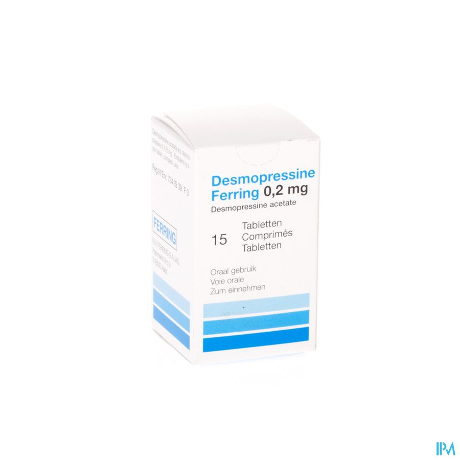 Desmopressine Ferring Tabl 15 X 0,2mg