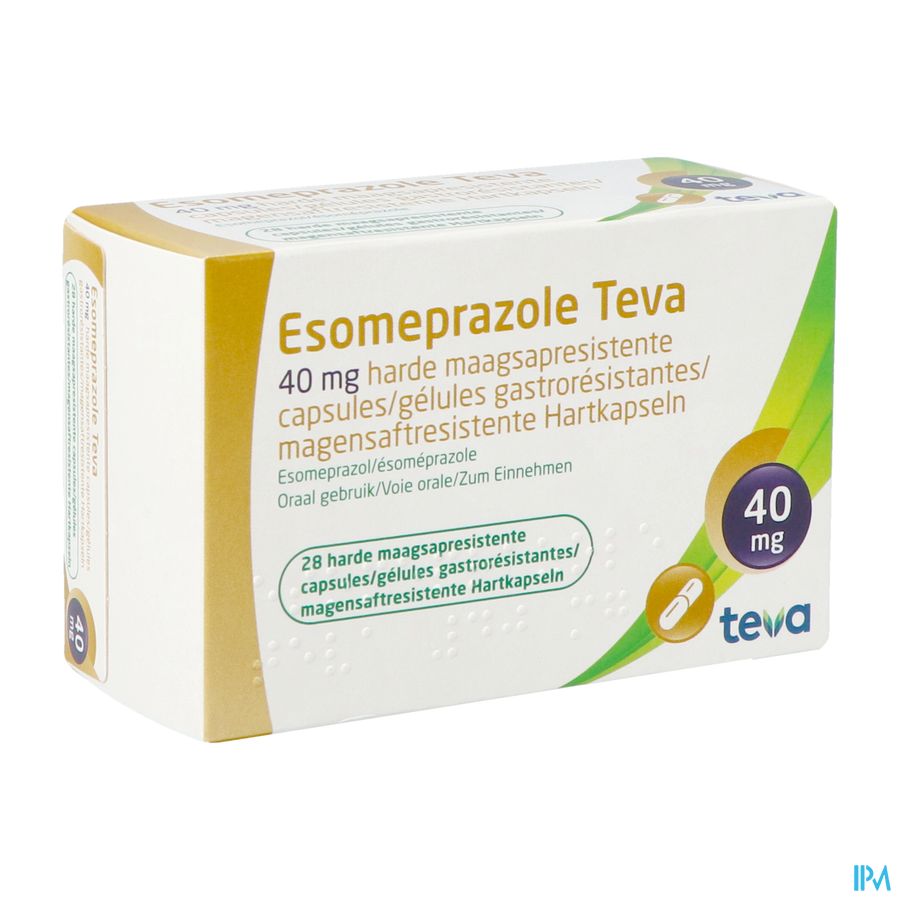 Esomeprazole Teva Caps Harde Maagsapres Bl 28x40mg Esomeprazole Teva Caps Harde Maagsapres Bl 28x40mg