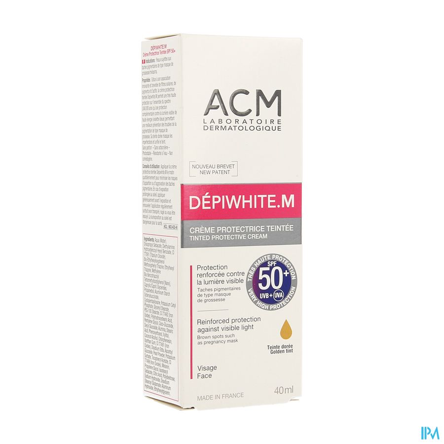Depiwhite M Creme Bescherm.getint Spf50+ Tube 40ml 1