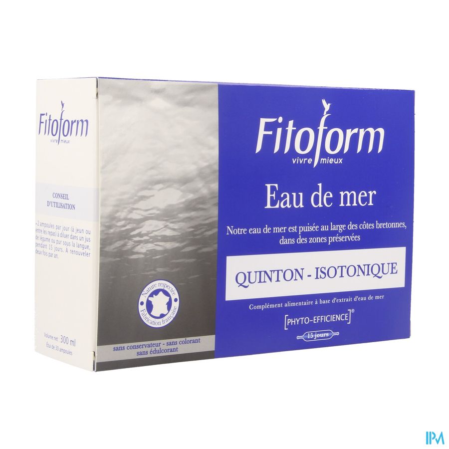 Isotonique Eau De Mer Amp 30x10ml Fitoform 1