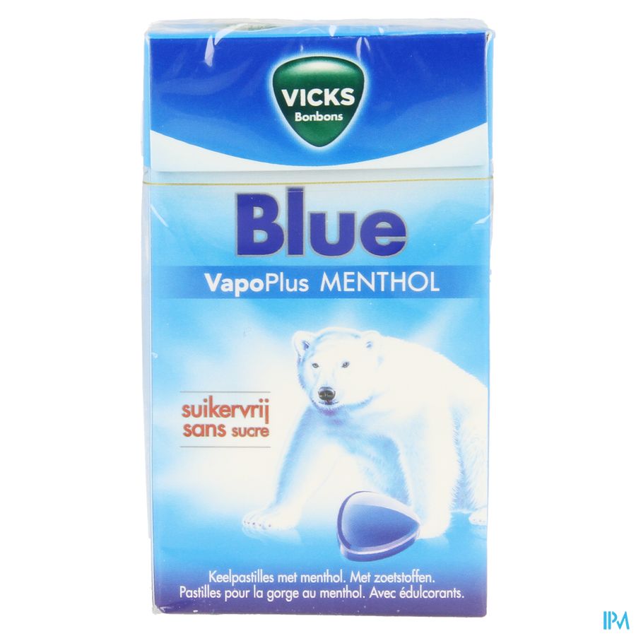 Vicks Past Blauw Z/suiker 40g Box 2