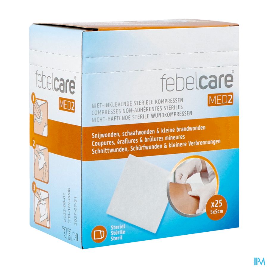Febelcare Med2 Komp.n/inkl. Ster. 5,0x 5,0cm 25x1 Febelcare Med2 Komp.n/inkl. Ster. 5,0x 5,0cm 25x1