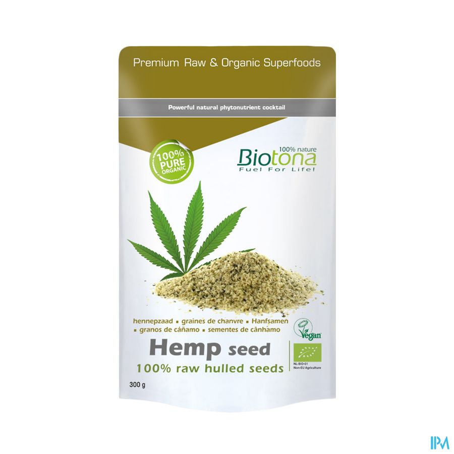 Biotona Hemp Raw Hulled Seed 300g Biotona Hemp Raw Hulled Seed 300g