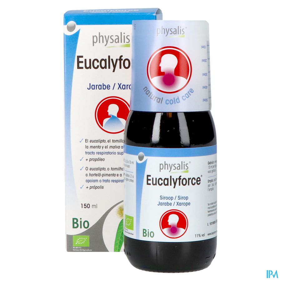 Physalis Eucalyforce Siroop Bio 150ml 12