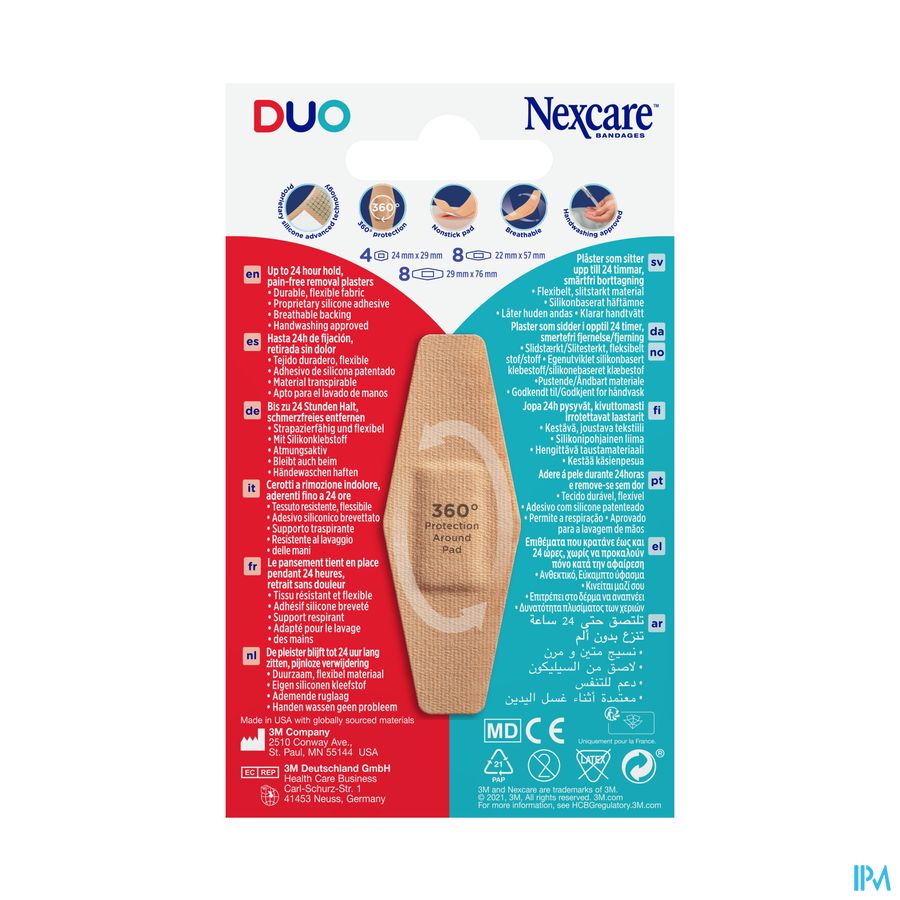 Nexcare 3m Duo Pansement Assortiment 20 5
