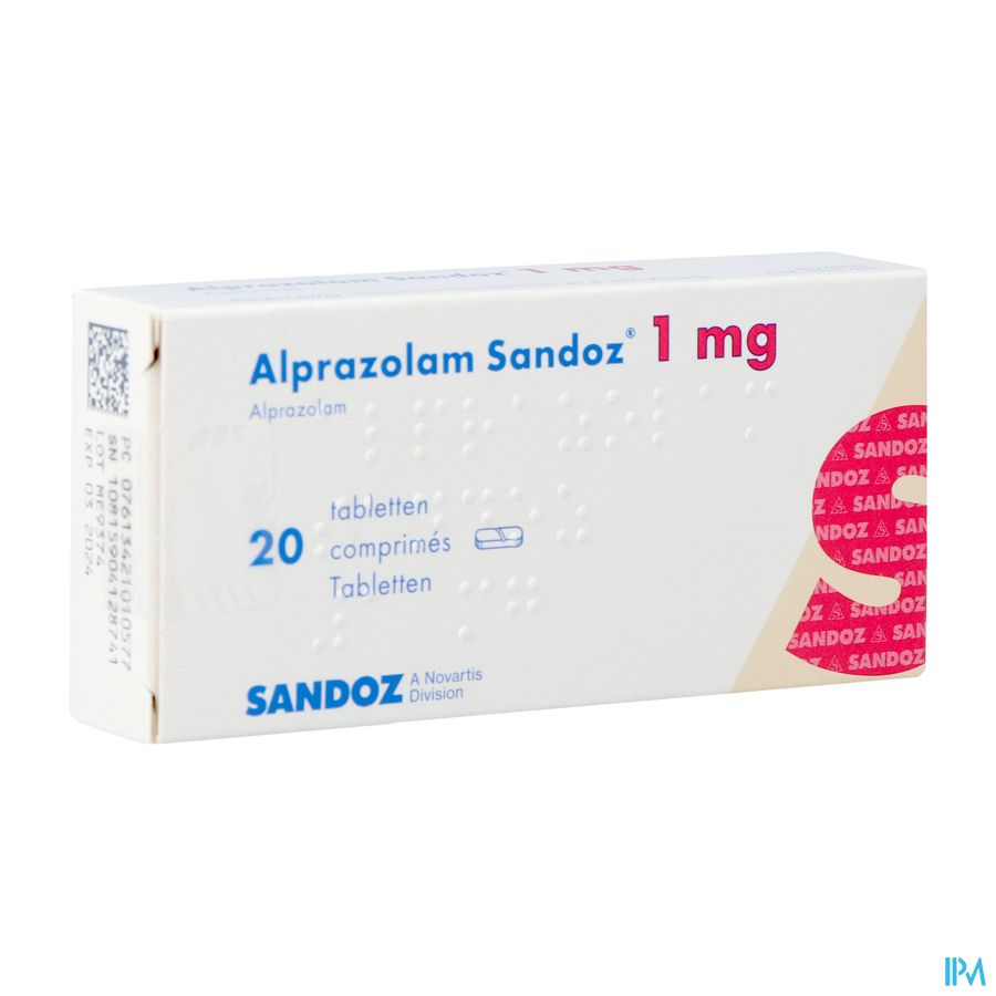 Alprazolam Sandoz 1,00mg Comp 20 X 1,00mg Alprazolam Sandoz 1,00mg Comp 20 X 1,00mg