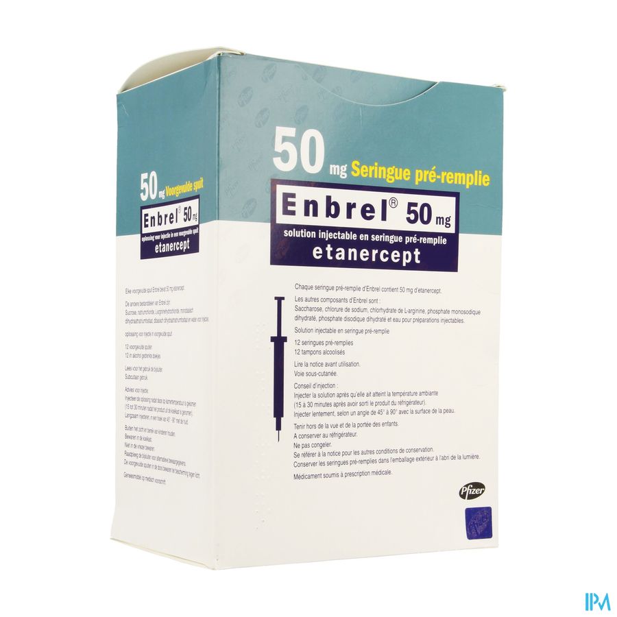 Enbrel 50mg Opl Opl Voorgevulde Spuit 12 X 1ml Enbrel 50mg Opl Opl Voorgevulde Spuit 12 X 1ml