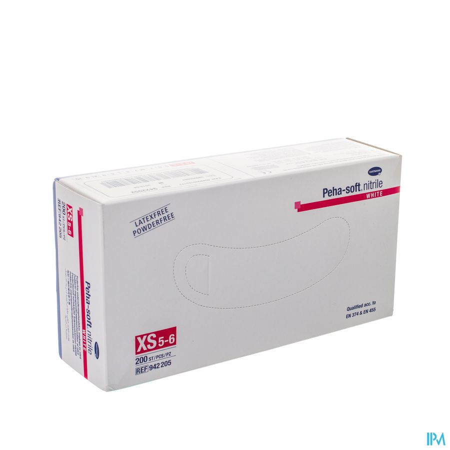 Peha Soft Handschoen Nitrile Wit Xs 200 9422056 Peha Soft Handschoen Nitrile Wit Xs 200 9422056