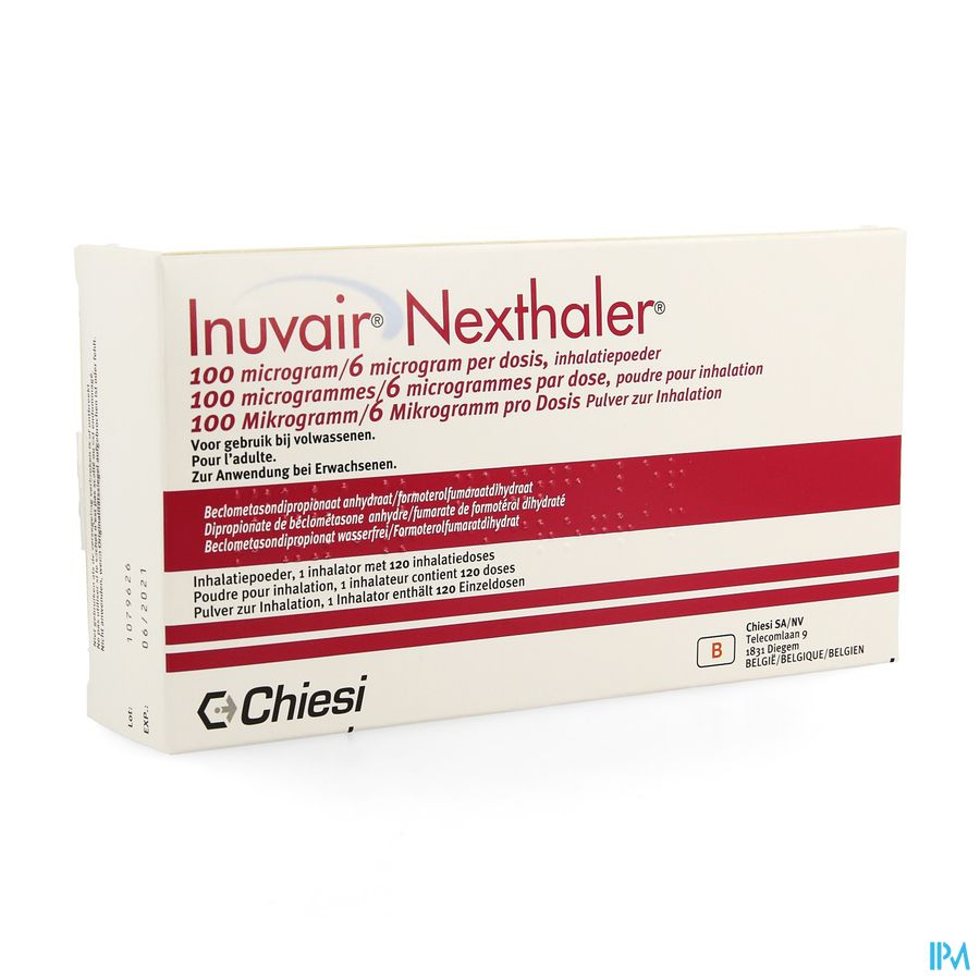 Inuvair 100/6mcg Nexthaler Doses 1x120 Inuvair 100/6mcg Nexthaler Doses 1x120